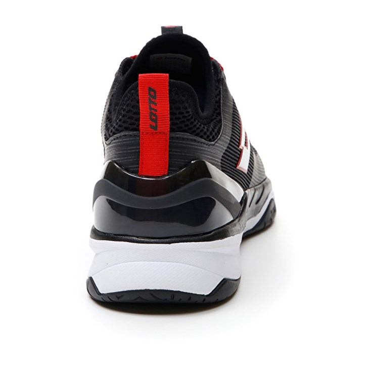 Zapatillas Tenis Lotto Mirage 200 SPD Hombre Negras Blancas Rojas | RF070247C4