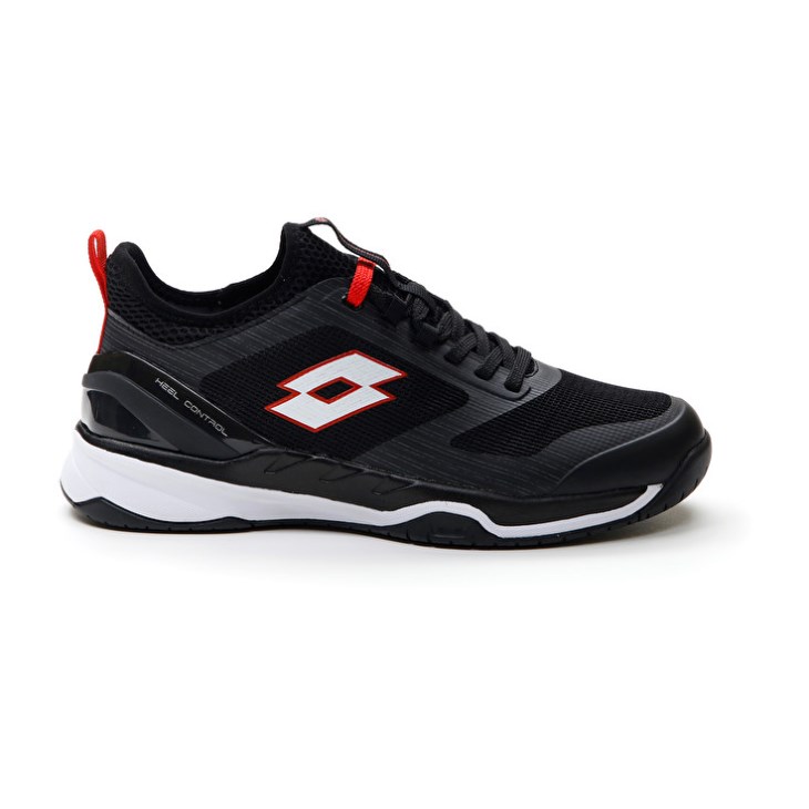 Zapatillas Tenis Lotto Mirage 200 SPD Hombre Negras Blancas Rojas | RF070247C4