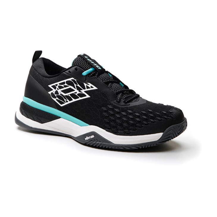 Zapatillas Tenis Lotto Raptor Hyperpulse 100 CLY Hombre Negras Blancas Verde | AM917011K3