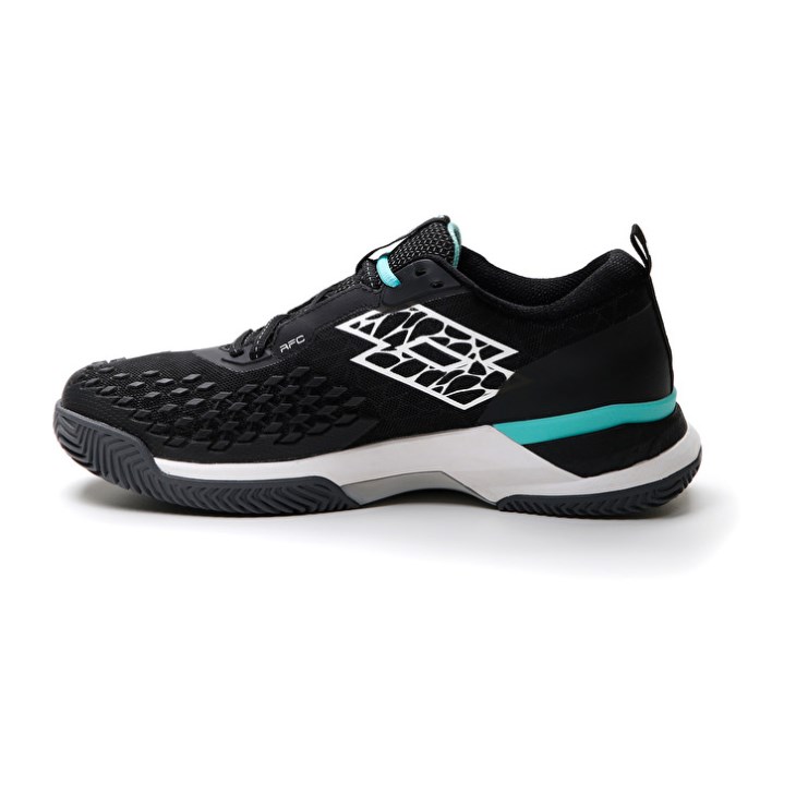 Zapatillas Tenis Lotto Raptor Hyperpulse 100 CLY Hombre Negras Blancas Verde | AM917011K3