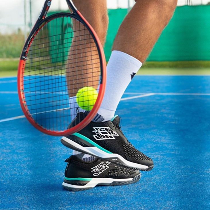 Zapatillas Tenis Lotto Raptor Hyperpulse 100 CLY Hombre Negras Blancas Verde | AM917011K3