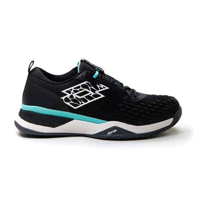 Zapatillas Tenis Lotto Raptor Hyperpulse 100 CLY Hombre Negras Blancas Verde | AM917011K3