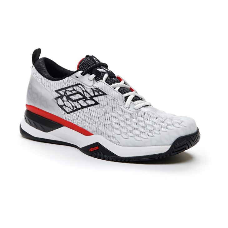 Zapatillas Tenis Lotto Raptor Hyperpulse 100 SPD Hombre Blancas Negras Rojas | AU398059E0