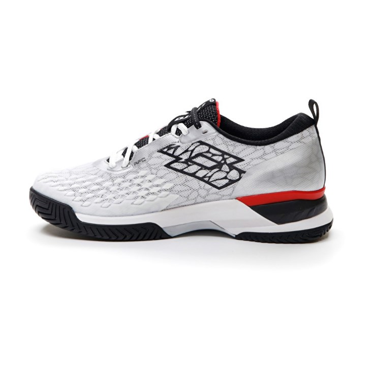 Zapatillas Tenis Lotto Raptor Hyperpulse 100 SPD Hombre Blancas Negras Rojas | AU398059E0