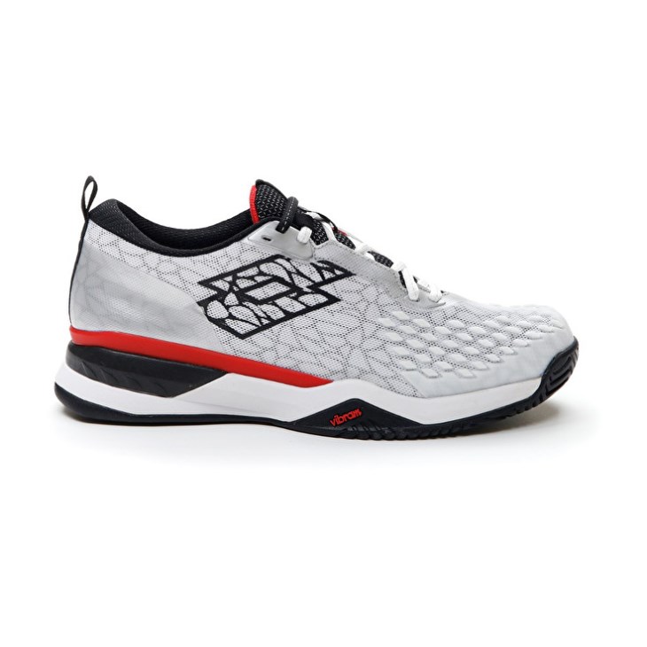 Zapatillas Tenis Lotto Raptor Hyperpulse 100 SPD Hombre Blancas Negras Rojas | AU398059E0