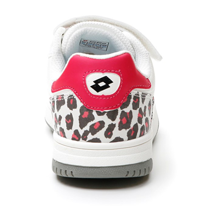 Zapatillas de Baloncesto Lotto Rocket AMF II Leopard CL S Niños Blancas Rojas | FT419961F4