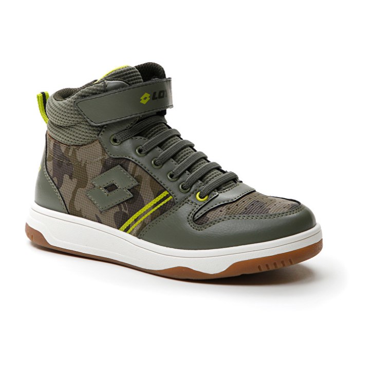 Zapatillas de Baloncesto Lotto Rocket AMF III Mid Camo CL S Niños Verde Oliva Camuflaje | ZM821262L5