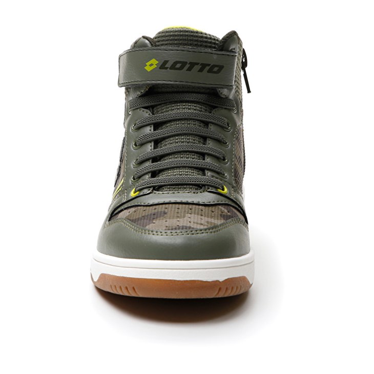 Zapatillas de Baloncesto Lotto Rocket AMF III Mid Camo CL S Niños Verde Oliva Camuflaje | ZM821262L5