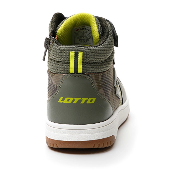 Zapatillas de Baloncesto Lotto Rocket AMF III Mid Camo CL S Niños Verde Oliva Camuflaje | ZM821262L5
