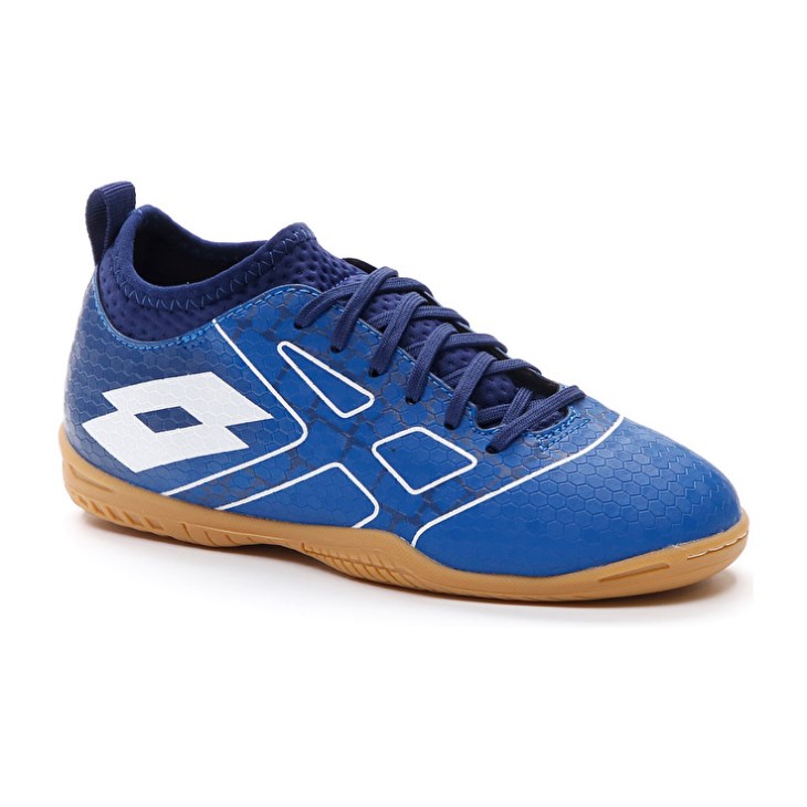 Zapatos De Fútbol Lotto Maestro 700 III ID JR Niños Azules Blancas Azules | XI054515B1