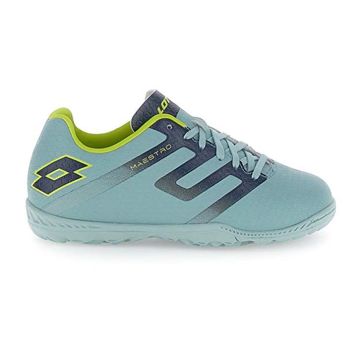 Zapatos De Fútbol Lotto Maestro 700 V TF JR Niños Verde Azules | CM034213M3