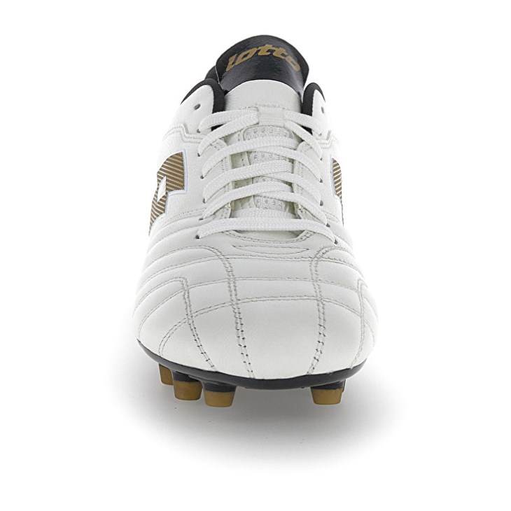 Zapatos De Fútbol Lotto Stadio 300 III FG Hombre Blancas Doradas | YH890569L6