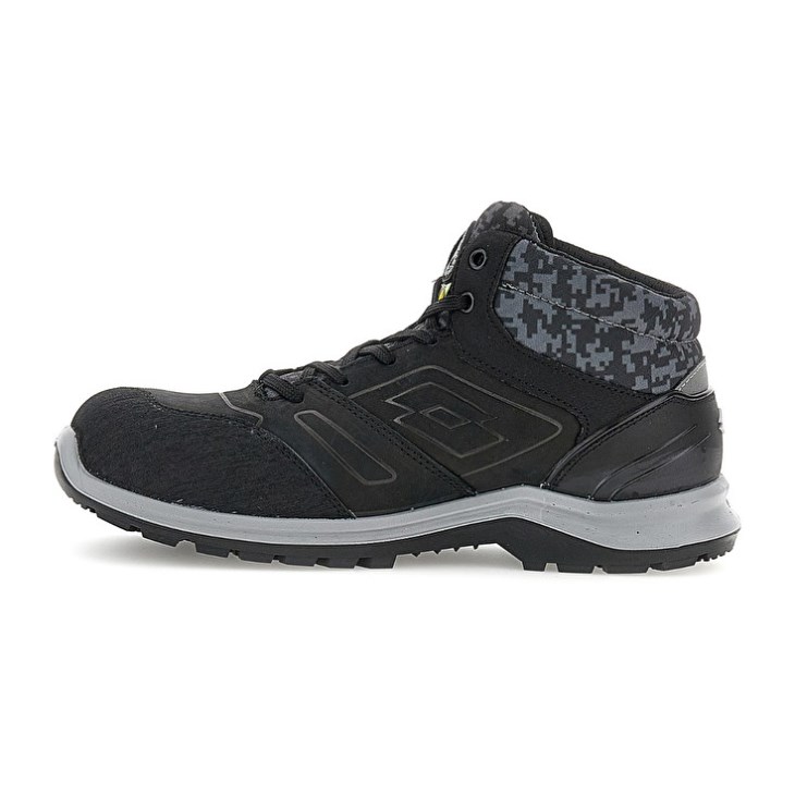 Zapatos Seguridad Lotto Hit 200 Mid S3 ESD Hombre Negras | VP817171R5