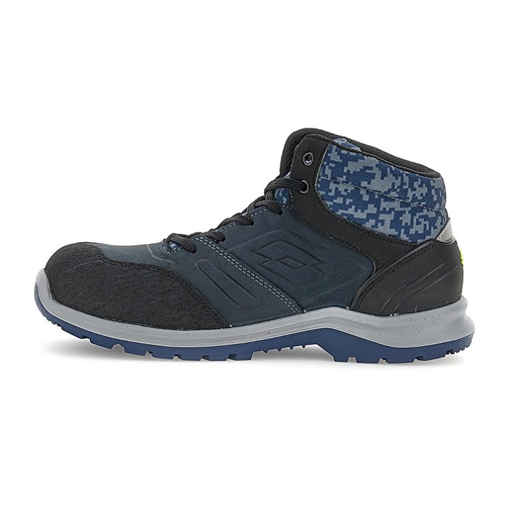 Zapatos Seguridad Lotto Hit 200 Mid S3 Hombre Azules Negras Verde | QD238443R2