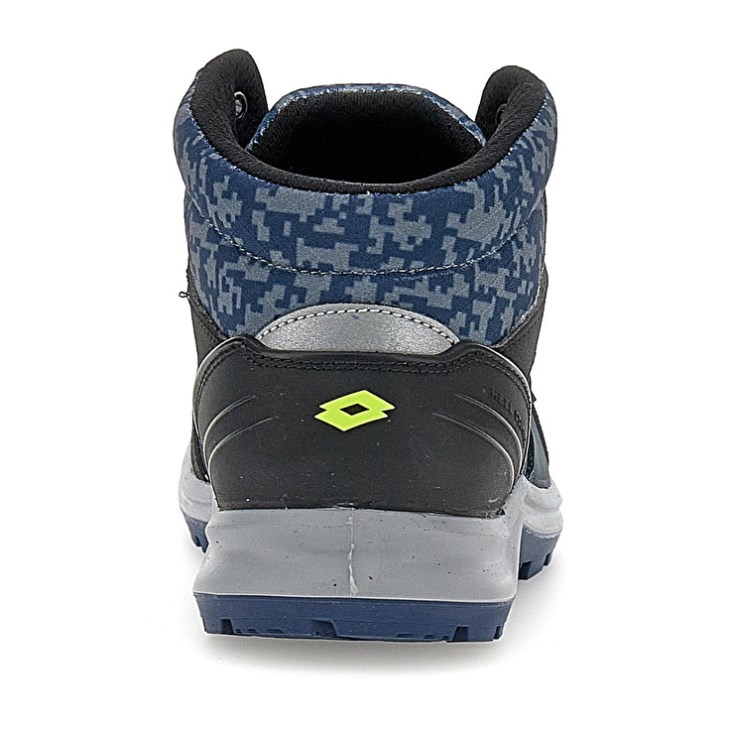 Zapatos Seguridad Lotto Hit 200 Mid S3 Hombre Azules Negras Verde | QD238443R2