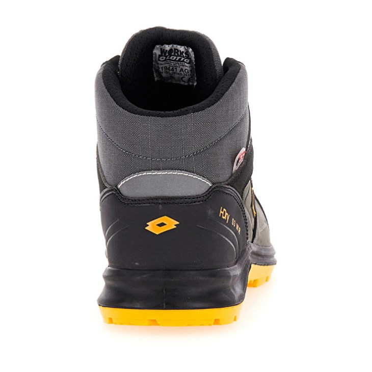 Zapatos Seguridad Lotto Hit 250 Mid S3 SRC Wr HDRY Hombre Negras Amarillo | XE795889K5