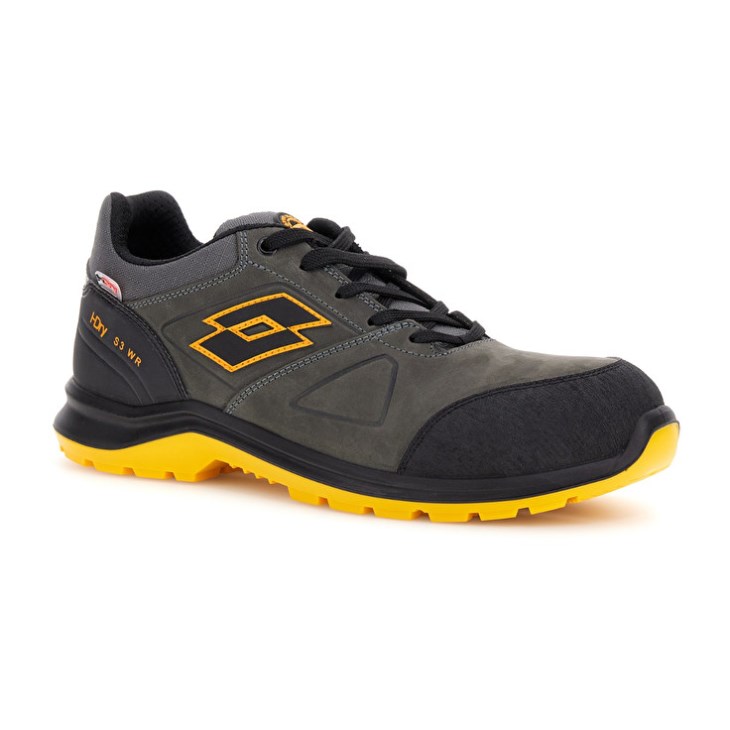 Zapatos Seguridad Lotto Hit 250 S3 SRC Wr HDRY Hombre Gris Oscuro Amarillo | UW466676I2