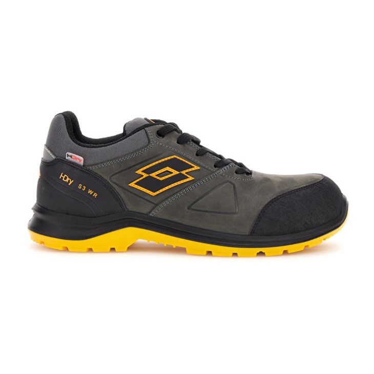 Zapatos Seguridad Lotto Hit 250 S3 SRC Wr HDRY Hombre Gris Oscuro Amarillo | UW466676I2