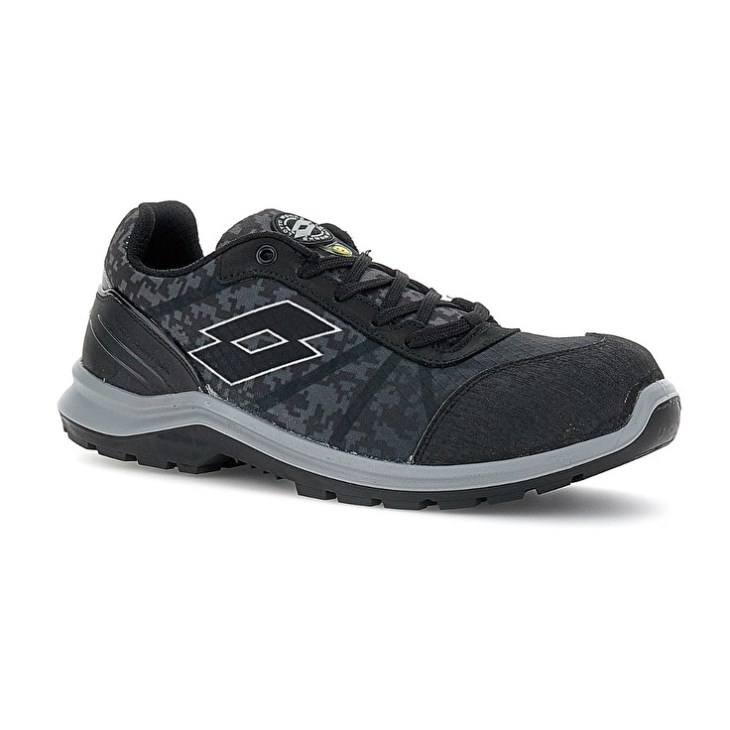 Zapatos Seguridad Lotto Hit 400 S1P ESD Hombre Negras Gris | YY369956I0