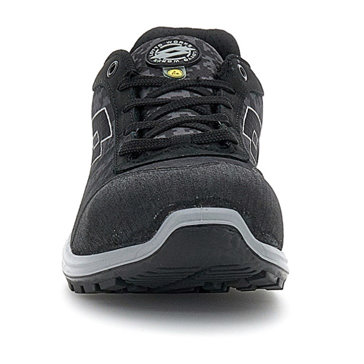 Zapatos Seguridad Lotto Hit 400 S1P ESD Hombre Negras Gris | YY369956I0