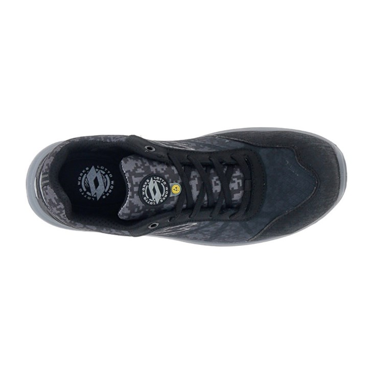 Zapatos Seguridad Lotto Hit 400 S1P ESD Hombre Negras Gris | YY369956I0