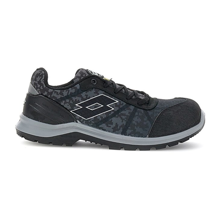 Zapatos Seguridad Lotto Hit 400 S1P ESD Hombre Negras Gris | YY369956I0