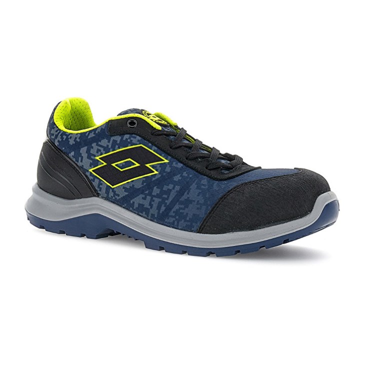 Zapatos Seguridad Lotto Hit 400 S1P Mujer Azules Verde Negras | EN842384Z2
