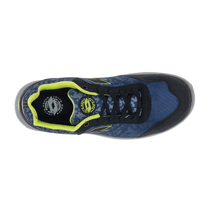 Zapatos Seguridad Lotto Hit 400 S1P Mujer Azules Verde Negras | EN842384Z2