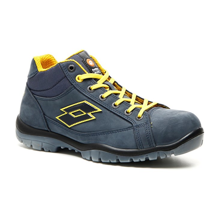 Zapatos Seguridad Lotto Jump Mid 900 Hombre Gris Oscuro Amarillo | IZ459565Y2