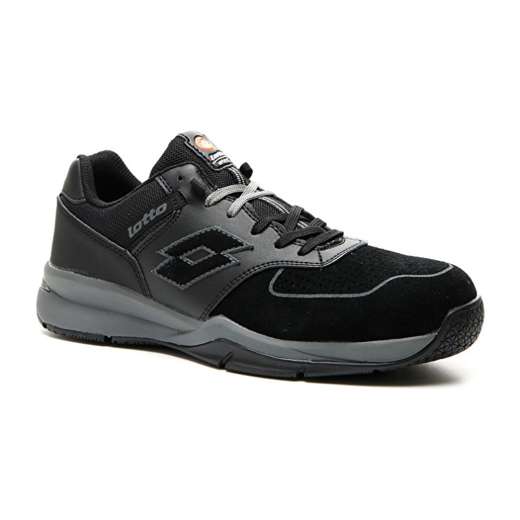 Zapatos Seguridad Lotto Street S1P SRC Hombre Negras Plateadas | MQ449914K7